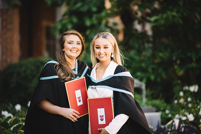 Two female students on Graduation day