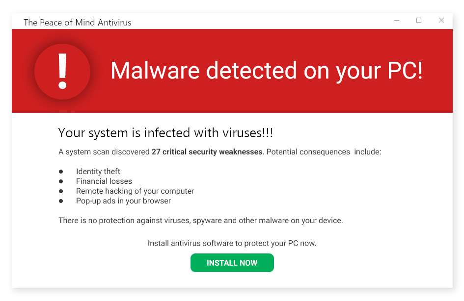 Example of scareware