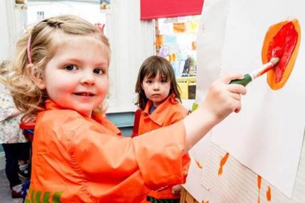 Child painting