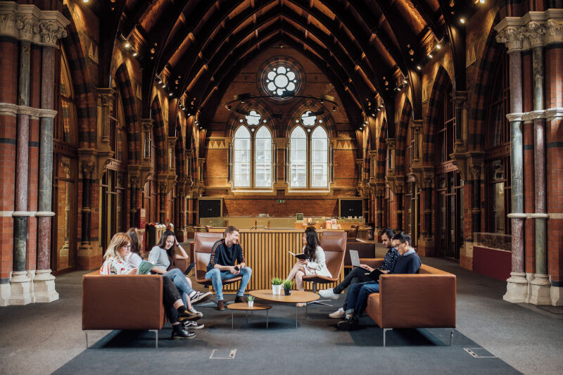 Common seating space in the Graduate School