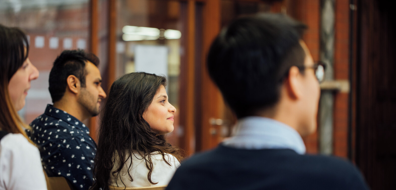 Students in tutorial in the Graduate School