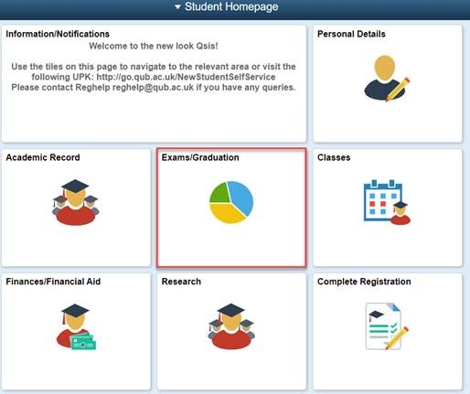 Finding results on Qsis - Self service