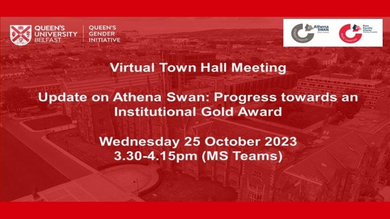 Athena Swan Virtual Town Hall Meeting banner