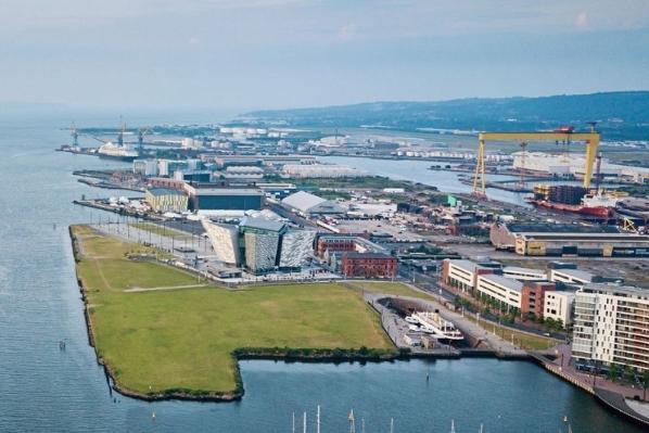 Aerial shot of Belfast