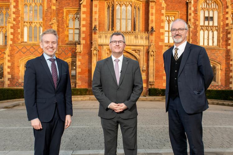 Ryan Feeney, Sir Jeffrey Donaldson and Prof Richard English