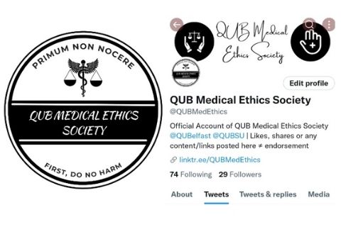 QUB Medical Ethics society logos