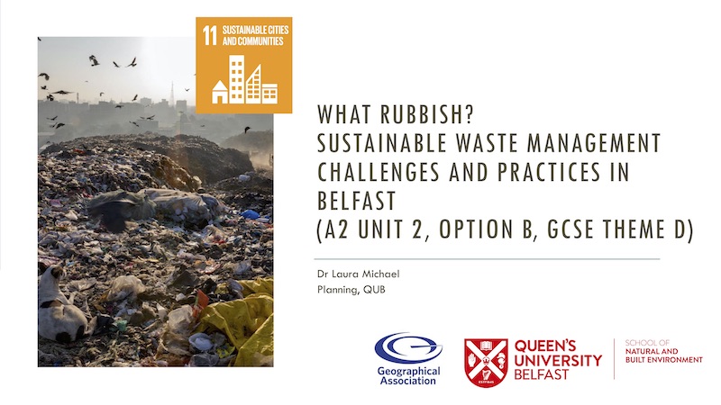 Geography slide: What Rubbish? With Dr Laura Michael