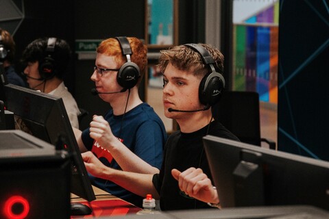 Students participating in Esports