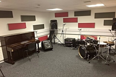 Practice room at the School of Music