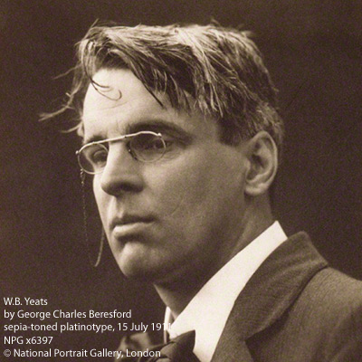 W.B. Yeats
by George Charles Beresford
sepia-toned platinotype, 15 July 1911
NPG x6397
© National Portrait Gallery, London