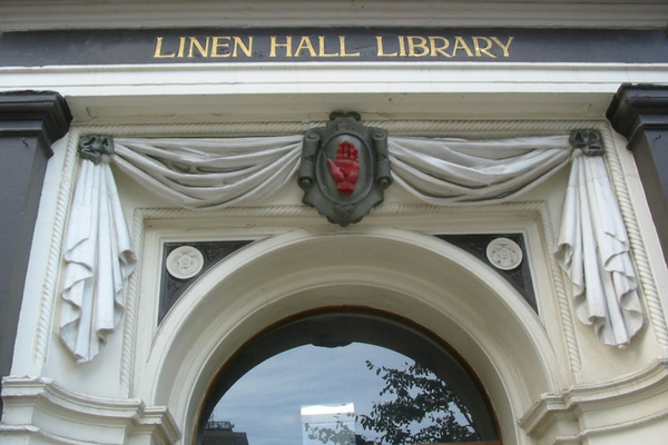 Linen Hall Library door