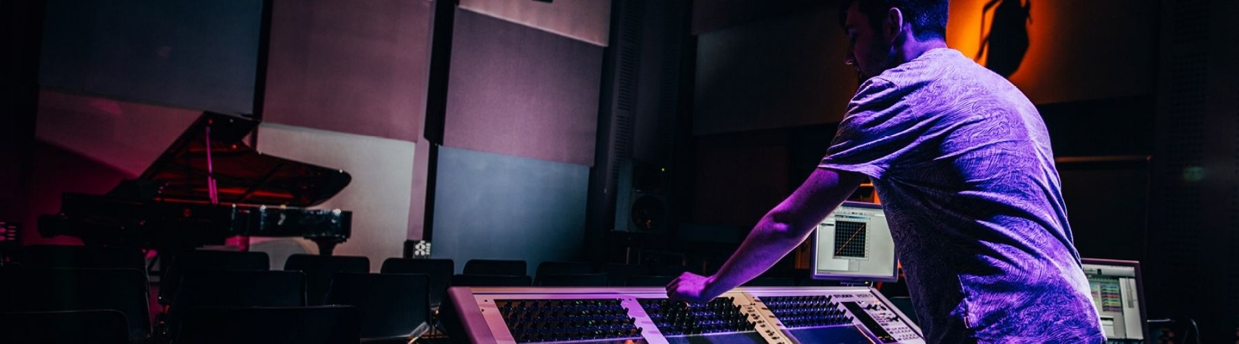 Man at a mixing desk