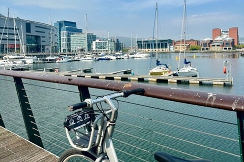 Bike at harbour in Titanic Quarter