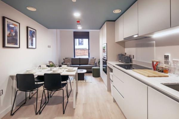 Shared kitchen/living area in Bradbury Place