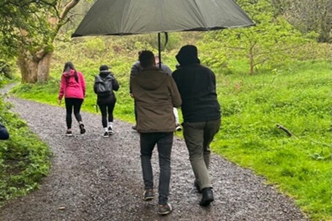 Group hike up Cavehill