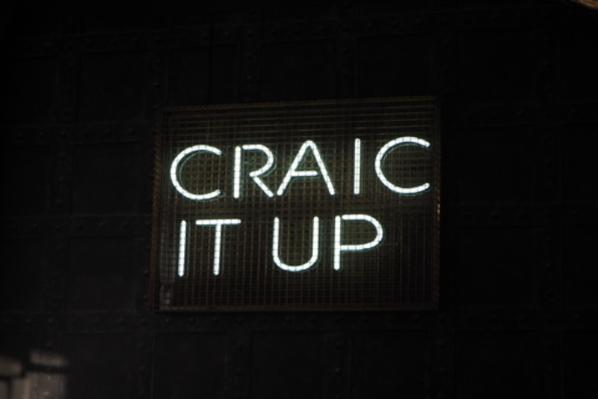 Craic it up sign