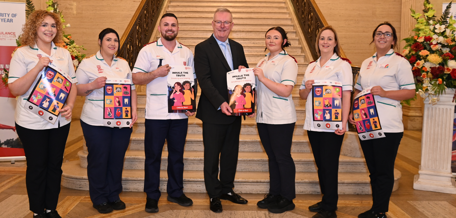 students with Mike Nesbitt