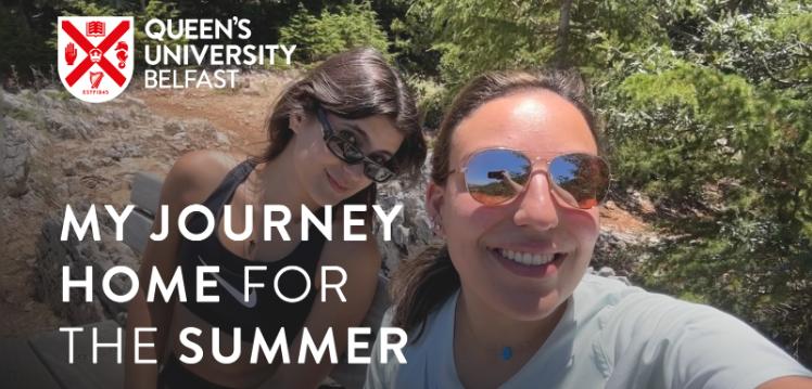 Student Ghada vlogging her trip home to Lebanon