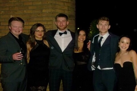 Group of HAPP students at formal