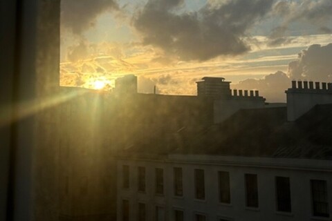 Sunset from student accommodation