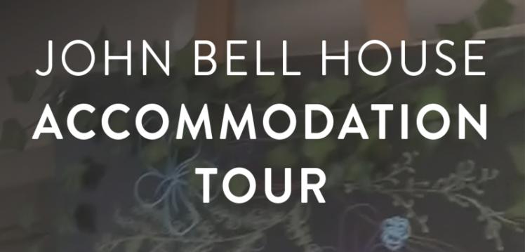 John Bell House accommodation tour vlog thumbnail