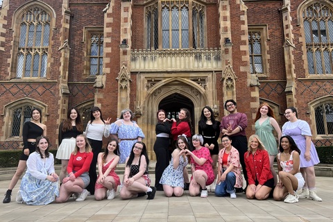 Members of K Pop Society outside the Lanyon