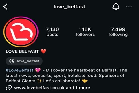 Love Belfast instagram page