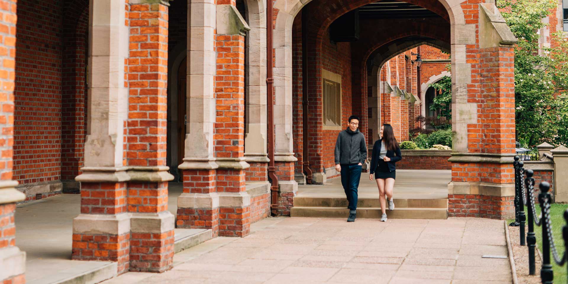 Students walking through Quad