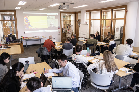 Students attending talk at Postgraduate Study event