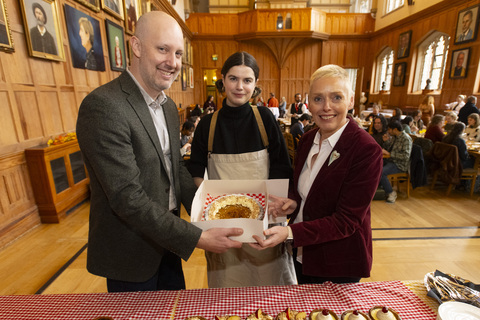 Margaret Topping with owner of Pie Queen and U.S. Consul General James Applegate