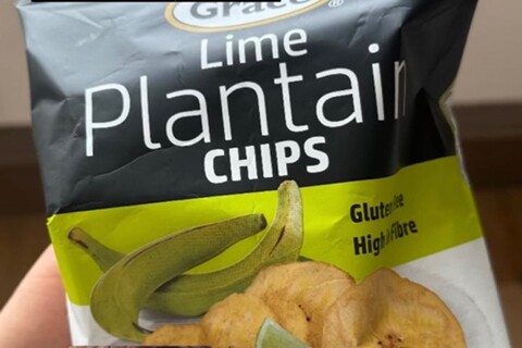 Bag of lime plantain chips