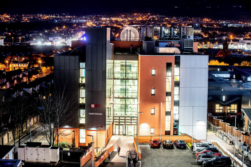 Precision Medicine Centre, Health Sciences Building at night