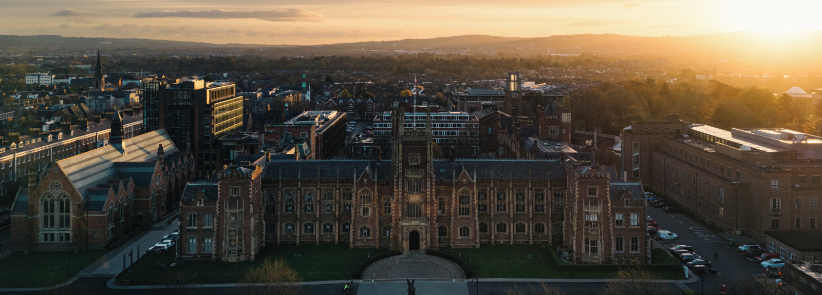 QUB campus at sunrise