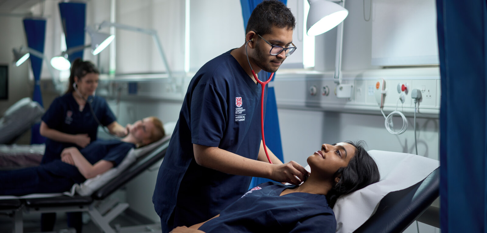 Queens medicine students in hospital setting