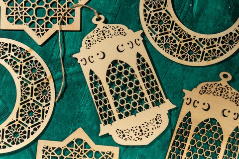 Ramadan lantern shaped ornaments