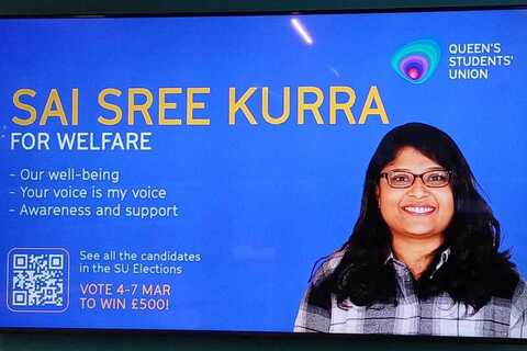 Sai Sree Kurra's SU election poster