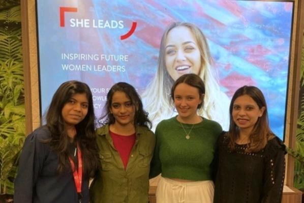 Four students from the She Leads programme
