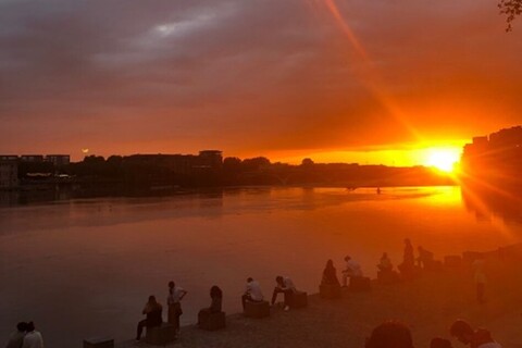 Sunset in France