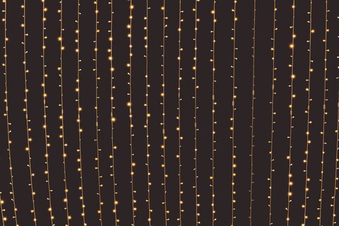 Fairy lights against wall