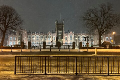 Front of Lanyon in winter