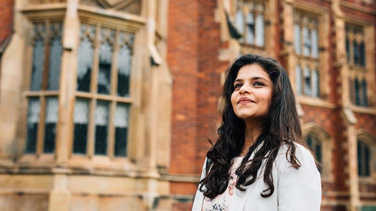 Female student looking aspirational