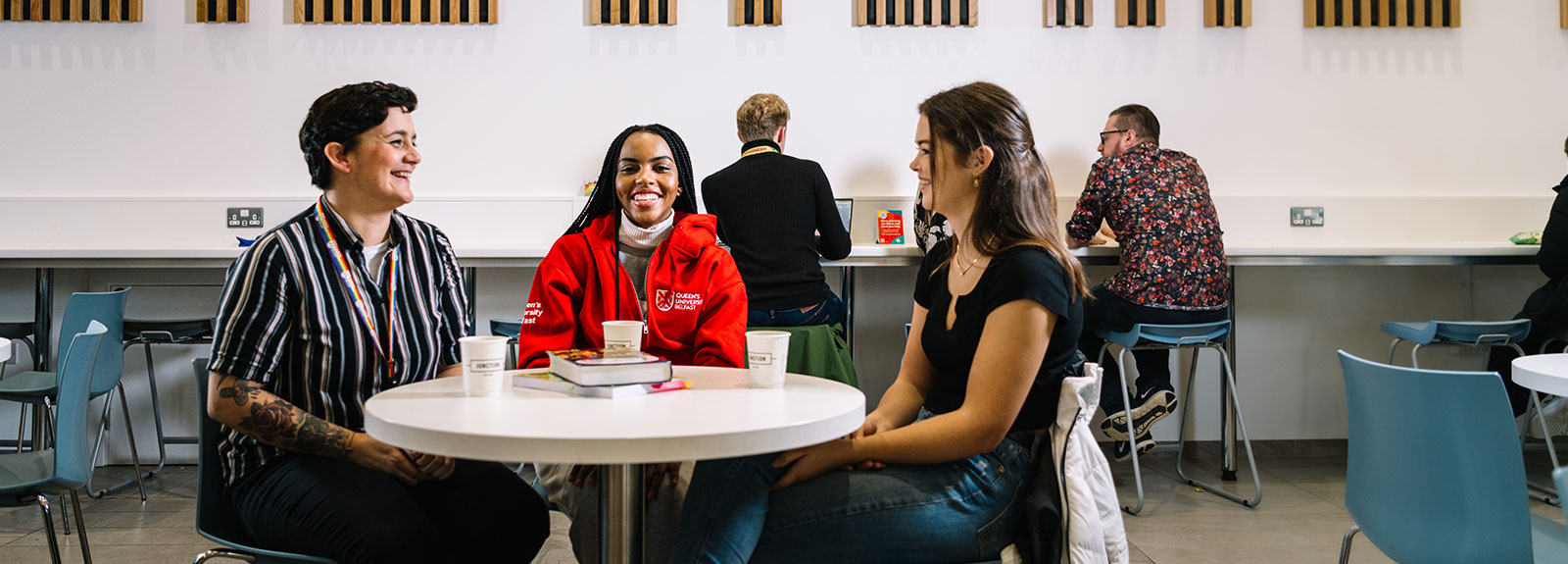 Students in the junction cafe