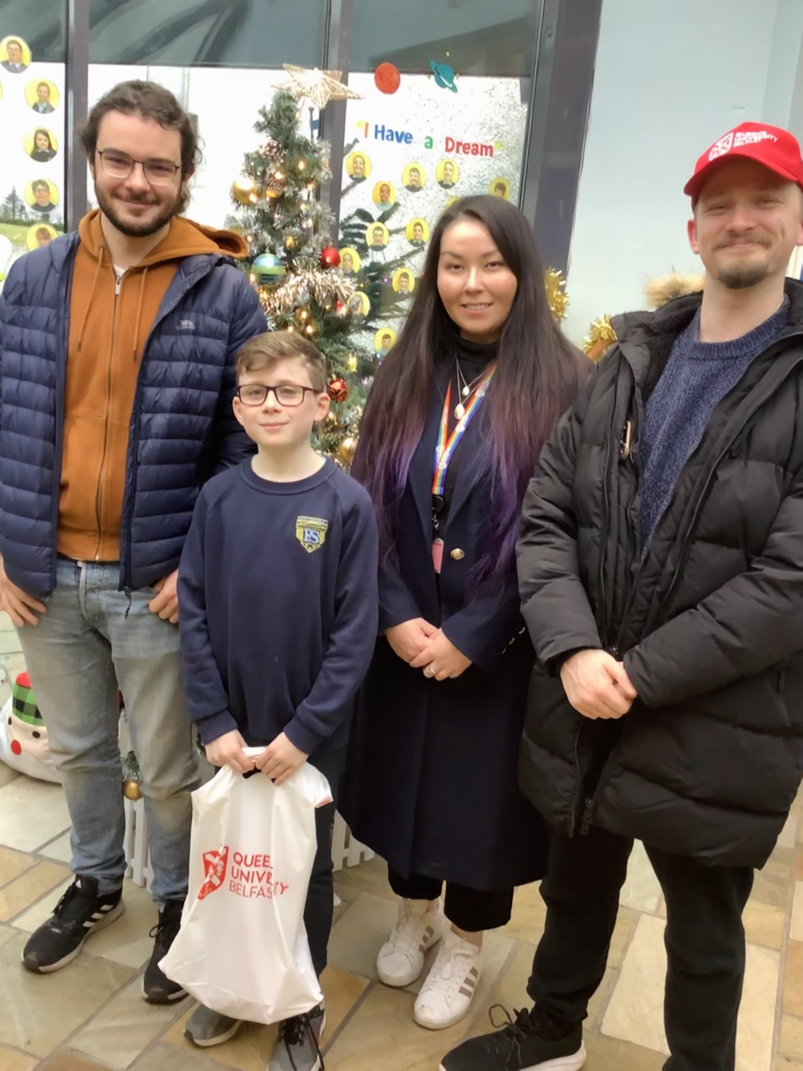 (L-R) Kevin Fitzsimons, Sam, Siofra Frost, Callum Smith