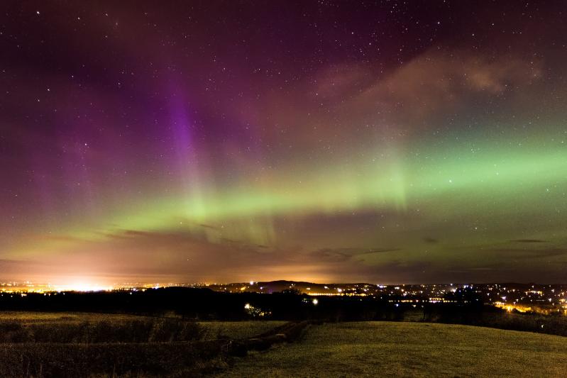 Professor Alan Fitzsimmons Northern Lights over Antrim 19.10.2020