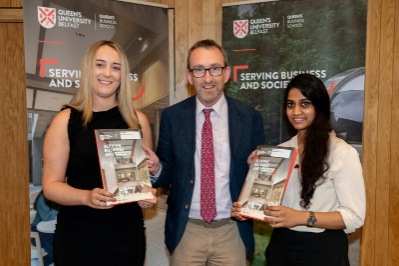 Megan McNiff and Vedant Patwary (Accepted by Soundarya Lahari Pasara), Winners of The John McConnell Scholarship, Best MSc Finance Dissertation