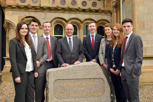 Matthew (3rd from left) and other students who travelled to New York