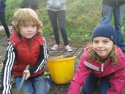 YAC members taking part in the NIEA excavation at Grey Point Fort in October 2014